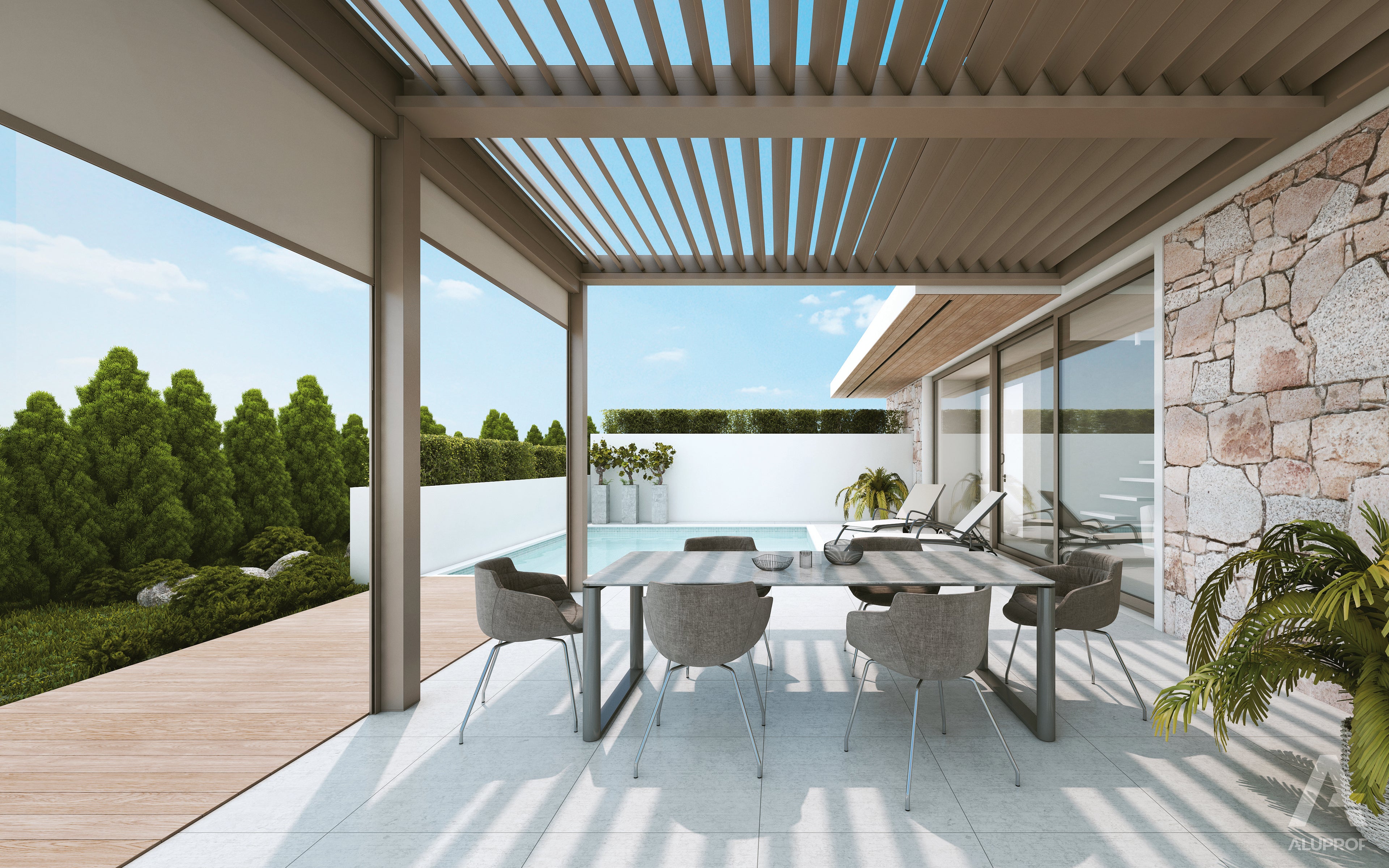 PergoBOXY 120 Open Sky Wandmontage