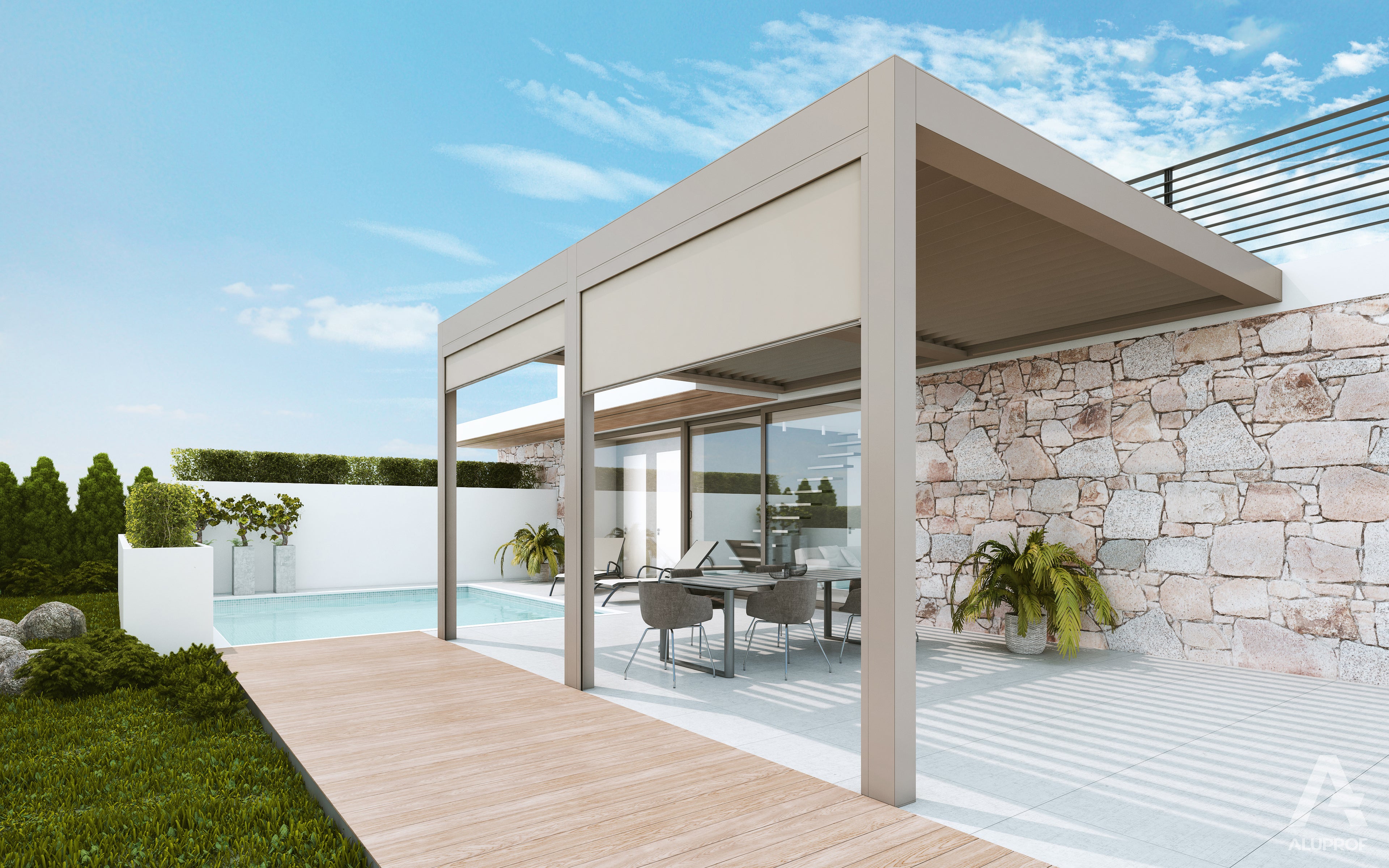 PergoBOXY 120 Open Sky Wandmontage